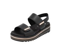 Plateausandaletten REMONTE "Remonte Sandalen Glattleder", Damen, Gr. 45, schwarz, Glattleder, Schuhe (83184962-45) schwarz