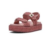Plateausandaletten STEVE MADDEN "STEVE MADDEN Sandalen Lederimitat", Damen, Gr. 39, pink, Lederimitat, Schuhe (53251928-39) pink