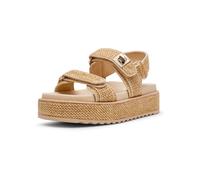 Plateausandaletten STEVE MADDEN "STEVE MADDEN Sandalen Lederimitat", Damen, Gr. 40, natur, Lederimitat, Schuhe (90926211-40) natur