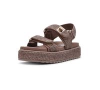 Plateausandaletten STEVE MADDEN "STEVE MADDEN Sandalen Textil", Damen, Gr. 39, braun, Textil, Schuhe (53226357-39) braun