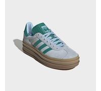 Plateausneaker ADIDAS ORIGINALS "GAZELLE BOLD", Damen, Gr. 36, clear sky, equipment grün, gold metallic, Leder, Synthetik, Schuhe Plateausneaker (21065265-36) clear sky, equipment grün, gold metallic