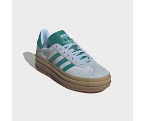 Plateausneaker ADIDAS ORIGINALS "GAZELLE BOLD", Damen, Gr. 41, clear sky, equipment grün, gold metallic, Leder, Synthetik, Schuhe Plateausneaker (21065265-41) clear sky, equipment grün, gold metallic