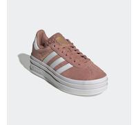 Plateausneaker ADIDAS ORIGINALS "GAZELLE BOLD", Mädchen, Gr. 35,5, rosa (warm clay, cloud weiß, gold metallic), Leder, Synthetik, Schuhe Plateausneaker, für Kinder & Jugendliche (84312860-35,5) warm c