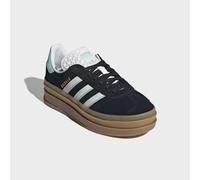 Plateausneaker ADIDAS ORIGINALS "GAZELLE BOLD", Mädchen, Gr. 37, core schwarz, ftwr weiß, gum 1, Leder, Synthetik, Schuhe Plateausneaker, für Kinder & Jugendliche (42880300-37) core schwarz, ftwr weiß