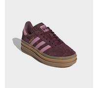 Plateausneaker ADIDAS ORIGINALS "GAZELLE BOLD", Mädchen, Gr. 37, rot (maroon, st tropic bloom, gold metallic), Leder, Synthetik, Schuhe Plateausneaker, für Kinder & Jugendliche (81525947-37) maroon, s
