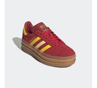 Plateausneaker ADIDAS ORIGINALS "GAZELLE BOLD", Mädchen, Gr. 38,5, gelb (team victory rot, gelb, gold metallic), Leder, Synthetik, Schuhe Plateausneaker, für Kinder & Jugendliche (18218364-38,5) team