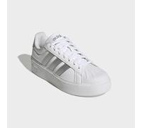 Plateausneaker ADIDAS SPORTSWEAR "STREETTALK BOLD", Damen, Gr. 37, cloud weiß, silber metallic, core schwarz, Synthetik, Schuhe Plateausneaker, inspiriert vom Design des adidas Superstar (12049954-37)