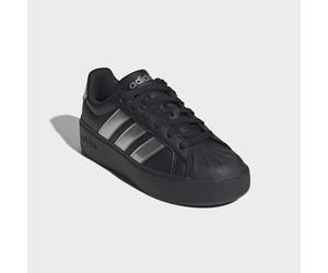 Plateausneaker ADIDAS SPORTSWEAR "STREETTALK BOLD J", Mädchen, Gr. 37, core schwarz, silber metallic, core schwarz, Synthetik, Schuhe Plateausneaker, für Kinder & Jugendliche (49313646-37) core schwar
