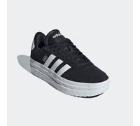 Plateausneaker ADIDAS SPORTSWEAR "VL COURT BOLD", Damen, Gr. 37, schwarz-weiß (core schwarz, ftwr weiß, ftwr weiß), Leder, Synthetik, Schuhe Plateausneaker, inspiriert vom Design des adidas gazelle bo