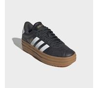 Plateausneaker ADIDAS SPORTSWEAR "VL COURT BOLD", Damen, Gr. 38, carbon, ftwr weiß, gold metallic, Leder, Synthetik, Textil, Schuhe Plateausneaker, inspiriert vom Design des adidas gazelle bold (54531