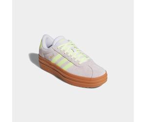 Plateausneaker ADIDAS SPORTSWEAR "VL COURT BOLD", Damen, Gr. 38, orange (frozen lila, frozen lemon, gold metallic), Leder, Synthetik, Schuhe Plateausneaker, inspiriert vom Design des adidas gazelle bo