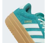 Plateausneaker ADIDAS SPORTSWEAR "VL COURT BOLD", Damen, Gr. 39, grün (equipment grün, clear mint, gold metallic), Leder, Synthetik, Schuhe Plateausneaker, inspiriert vom Design des adidas gazelle bol