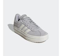 Plateausneaker ADIDAS SPORTSWEAR "VL COURT BOLD", Damen, Gr. 40,5, grau (grau two, sanftes weiß, core weiß), Leder, Synthetik, Schuhe Plateausneaker, inspiriert vom Design des adidas gazelle bold, Top