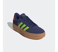 Plateausneaker ADIDAS SPORTSWEAR "VL COURT BOLD", Damen, Gr. 40, blau (dunkelblau, cloud weiß, cloud weiß), Leder, Synthetik, Schuhe Plateausneaker, Design auf den Spuren des adidas Gazelle Bold (8427