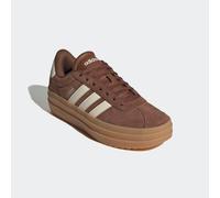 Plateausneaker ADIDAS SPORTSWEAR "VL COURT BOLD", Damen, Gr. 40, braun (preloved braun, chalk weiß, wonder beige), Leder, Synthetik, Schuhe Plateausneaker, inspiriert vom Design des adidas gazelle bol
