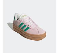 Plateausneaker ADIDAS SPORTSWEAR "VL COURT BOLD", Damen, Gr. 40, bunt (clear pink, court grün, core weiß), Leder, Synthetik, Schuhe Plateausneaker, inspiriert vom Design des adidas gazelle bold (49173