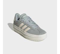 Plateausneaker ADIDAS SPORTSWEAR "VL COURT BOLD", Damen, Gr. 40, grau (wonder sage, wonder weiß, sanftes weiß), Leder, Synthetik, Schuhe Plateausneaker, inspiriert vom Design des adidas gazelle bold,