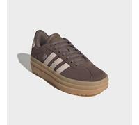 Plateausneaker ADIDAS SPORTSWEAR "VL COURT BOLD", Mädchen, Gr. 40, braun (earth strata, wonder quartz, gum 3), Leder, Synthetik, Schuhe Plateausneaker, inspiriert vom Design des adidas gazelle bold, T