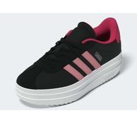 Plateausneaker ADIDAS SPORTSWEAR "VL COURT BOLD", Mädchen, Gr. 40, schwarz (core schwarz, semi frozen turbo, pure turbo), Leder, Synthetik, Schuhe Plateausneaker, Inspiriert vom adidas Gazelle Bold, f