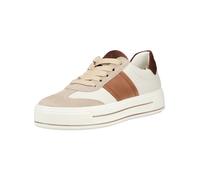 Plateausneaker ARA "Ara Sneaker Leder", Damen, Gr. 41,5, weiß, braun, Leder, Schuhe Plateausneaker (69866426-41,5) weiß, braun