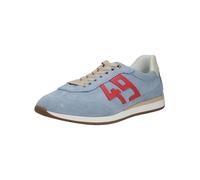 Plateausneaker ARA "Ara Sneaker Veloursleder", Damen, Gr. 39, blau (blau, rot), Veloursleder, Schuhe Plateausneaker (31978132-39) blau, rot