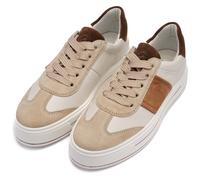 Plateausneaker ARA "CANBERRA 3.0", Damen, Gr. 5,5 (38,5), creme, braun, Glattleder, Veloursleder, Schuhe Plateausneaker, Freizeitschuh, Halbschuh, Schnürschuh, in Komfortweite H (= sehr weit) (8314662