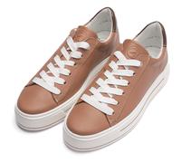 Plateausneaker ARA "CANBERRA", Damen, Gr. 5 (38), braun, mokka, Glattleder, unifarben mit Farbeinsatz, Schuhe Plateausneaker, Freizeitschuh, Halbschuh, Schnürschuh in Komfortweite G (= weit) (10234514