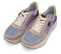 Plateausneaker ARA "SAPPORO 3.0", Damen, Gr. 6,5, multicolor, leo, Veloursleder, Velourslederimitat, Schuhe Plateausneaker, Freizeitschuh, Halbschuh, Schnürer mit High Soft-Ausstattung, H-Weite (92137