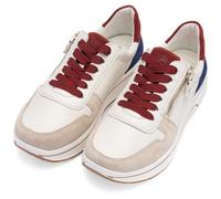 Plateausneaker ARA "SAPPORO 3.0", Damen, Gr. 8,5 (42,5), creme kombiniert, Glattleder, Veloursleder, kontrastfarbene Details, Schuhe Plateausneaker, Freizeitschuh, Halbschuh, Schnürer mit High Soft-Au