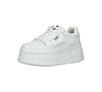 Plateausneaker BUFFALO "Buffalo Sneaker Lederimitat", Damen, Gr. 40, weiß, Lederimitat, Schuhe Plateausneaker (97222001-40) weiß