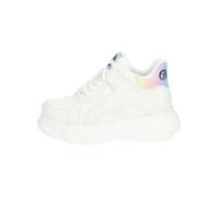 Plateausneaker BUFFALO "Buffalo Sneaker Lederimitat", Herren, Gr. 39, weiß (weiß kombi), Lederimitat, Schuhe Plateausneaker (89174117-39) weiß kombi