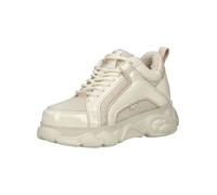 Plateausneaker BUFFALO "Buffalo Sneaker Lederimitat/Textil", Damen, Gr. 38, beige (cream), Lederimitat, Textil, Schuhe Plateausneaker (31838205-38) cream