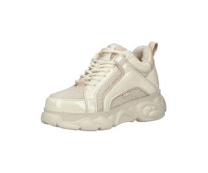 Plateausneaker BUFFALO "Buffalo Sneaker Lederimitat/Textil", Damen, Gr. 40, cream, Lederimitat, Textil, Schuhe Plateausneaker (31838205-40) cream