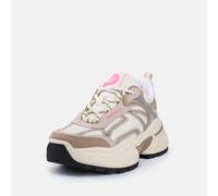 Plateausneaker BUFFALO "CLAW", Damen, Gr. 37, beige (creme, rose), Nubuklederimitat, Textil, Schuhe Plateausneaker, Chunky-Sneaker, Freizeitschuh in cooler Streetwear-Optik (66099701-37) creme, rose