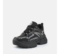 Plateausneaker BUFFALO "CLAW", Damen, Gr. 37, schwarz-weiß (schwarz), Lederimitat, Textil, Schuhe Plateausneaker, Chunky-Sneaker, Freizeitschuh in cooler Streetwear-Optik (39256953-37) schwarz
