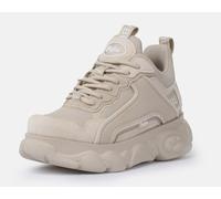 Plateausneaker BUFFALO "CLD CHAI", Damen, Gr. 40, sanftes weiß, Nubuklederimitat, Textil, unifarben, Schuhe Plateausneaker, High Top Sneaker, Schnürboots, Stiefelette mit Memory Foam (57969346-40) san