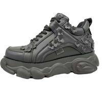 Plateausneaker BUFFALO "CLD CORIN DAISY", Damen, Gr. 41, schwarz, Lederimitat, Schuhe Plateausneaker, Chunky Sneaker, Schnürschuh, Halbschuh mit Memory Foam Innensohle (73304930-41) schwarz