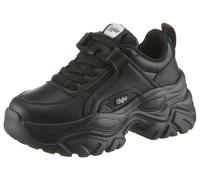 Plateausneaker BUFFALO "Galactica", Damen, Gr. 40, schwarz, Lederimitat, unifarben, Schuhe Plateausneaker, Schnürschuh, Halbschuh, Sneaker mit chunky-Laufsohle (77437203-40) schwarz