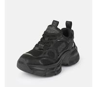 Plateausneaker BUFFALO "RIDR ONE", Damen, Gr. 38, schwarz, Lederimitat, Synthetik, Textil, Schuhe Plateausneaker, Halbschuh, Schnürschuh, Chunky-Sneaker mit trendy Plateausohle (53211455-38) schwarz