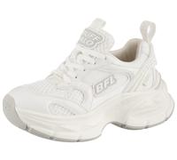 Plateausneaker BUFFALO "RIDR ONE", Damen, Gr. 41, weiß, beige, Lederimitat, Synthetik, Textil, Schuhe Plateausneaker, Halbschuh, Schnürschuh, Chunky-Sneaker mit trendy Plateausohle (46062443-41) weiß,