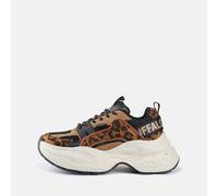 Plateausneaker BUFFALO "YUNO", Damen, Gr. 36, leo, schwarz, Lederimitat, Textil, Schuhe Plateausneaker, Chunky-Sneaker in Leo-Optik, Leichtgewicht (32874102-36) leo, schwarz