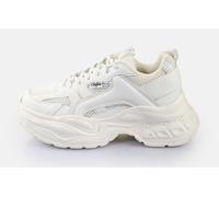 Buffalo Damen Schuhe Sneaker Schnürschuh Yuno, Farbe:Weiß, Schuhgröße:EUR 42, Artikel:-White