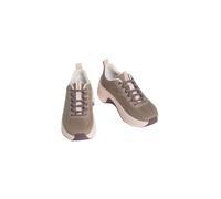 Plateausneaker CALVIN KLEIN "CHUNKY RUN CKSTRIPE LUP SP KN", Damen, Gr. 41, taupe, Textil, Minimalmuster, unifarben mit Farbeinsatz, Basic, Schuhe Plateausneaker, Chunky-Sneaker, Halbschuh, Schnürer m