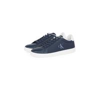 Plateausneaker CALVIN KLEIN JEANS "3 CUPSOLE PU", Herren, Gr. 41, blau (dunkelblau, weiß), Lederimitat, Schuhe Plateausneaker, Freizeitschuh, Halbschuh, Schnürschuh mit gepolstertem Schaftrand (104467