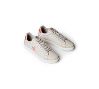 Plateausneaker CALVIN KLEIN JEANS "3 CUPSOLE PU", Herren, Gr. 41, orange (beige, orange), Lederimitat, kontrastfarbene Details, Schuhe Plateausneaker, Freizeitschuh, Halbschuh, Schnürschuh mit gepolst