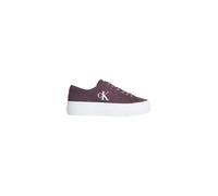 Plateausneaker CALVIN KLEIN JEANS "VULC FLATFORM LOW CV MG", Damen, Gr. 39, lila (mauve), Textil, unifarben, Schuhe Plateausneaker, Schnürschuh, Freizeitschuh, Halbschuh mit seitlichem Logo (44120804-