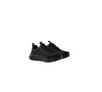 Plateausneaker CALVIN KLEIN "LIGHT EVA RUN ESS LAC NY-SU WMN", Damen, Gr. 39, schwarz, Lederimitat, Textil, Veloursleder, unifarben, Schuhe Plateausneaker, Schnürschuh, Halbschuh, mit Anziehlasche (51