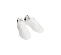 Plateausneaker CALVIN KLEIN "LOW PRO CUPS LTH ML", Damen, Gr. 41, weiß, schwarz, Leder, unifarben mit Farbeinsatz, Schuhe Plateausneaker, Schnürschuh, Halbschuh, Freizeitsneaker mit seitlichem Logo (4
