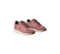 Plateausneaker CALVIN KLEIN "RETRO RUNNER LACEUP SATIN MIX", Damen, Gr. 37, rosa (altrosa), Leder, Lederimitat, Textil, unifarben, Basic, Schuhe Plateausneaker, Schnürschuh, Halbschuh mit Schaftrandpo