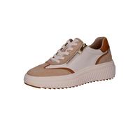 Plateausneaker CAPRICE "Caprice Sneaker Leder", Damen, Gr. 37, weiß, beige, Leder, Schuhe Plateausneaker (34194026-37) weiß, beige